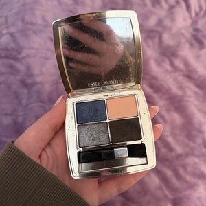 Estee Lauder Eyeshadow Quad - Navy Blue, Peach, Charcoal, Silver